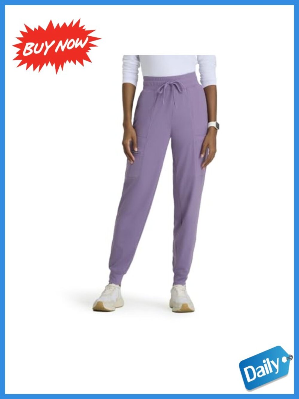 Women's Performance Knit Scrub Jogger High-Rise 360 Spandex Stretch 5-Pocket